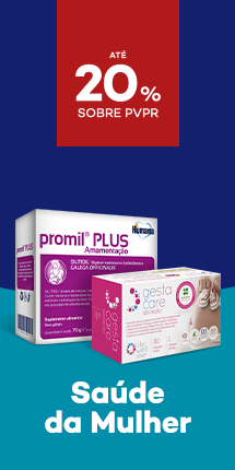 Suplementos Saude da Mulher com destaque promocional de  at&eacute; 20% sobre pre&ccedil;o de Venda ao P&uacute;blico Recomendado